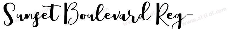 Sunset Boulevard Reg字体转换